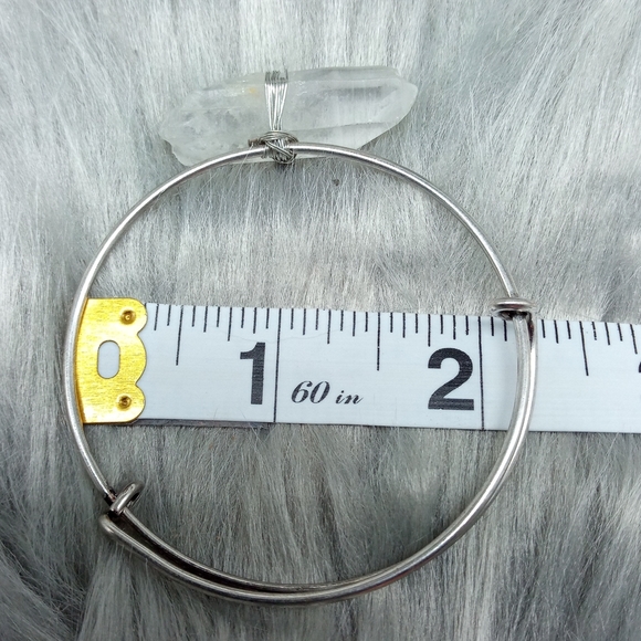 NEW Clear Quartz Point Wire Wrapped Bracelet - Picture 7 of 7